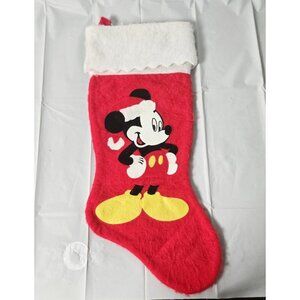 Vintage Mickey Mouse Christmas stocking Red Felt vintage Disney